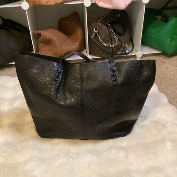 Rebecca Minkoff Black Tote with Whipstitch Detail - Picture 2 of 7